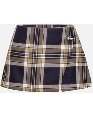 FRAME The Checkmate Skirt - Blue