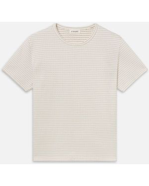 FRAME Jacquard Stripe Tee - White