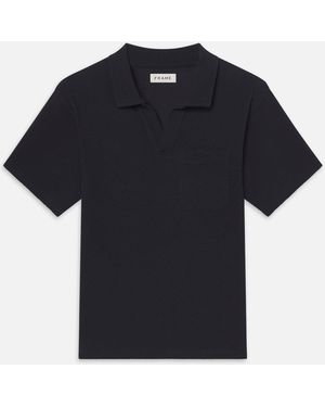 FRAME Textured Polo - Blue