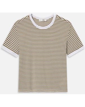 FRAME The Ringer Baby Tee - White