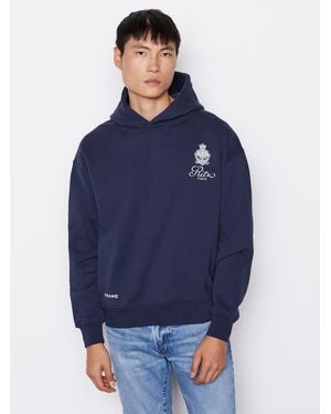FRAME Ritz Don't Disturb Hoodie - Blue