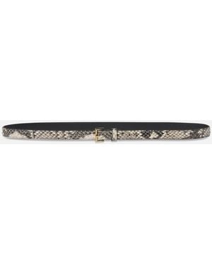 FRAME The Petite Square Buckle Belt - White