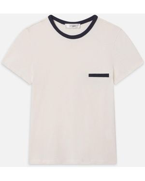 FRAME The Pique Baby Tee - White