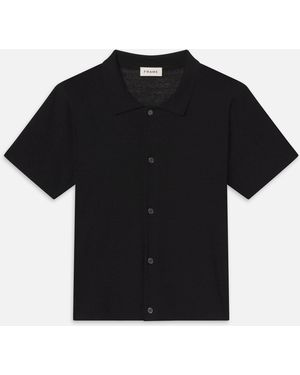 FRAME Light Cotton Silk Cardigan - Black