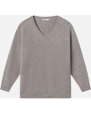 FRAME The Cashmere V Jumper - Grey
