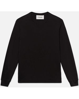 FRAME Duo Fold Long Sleeve Crew - Blue