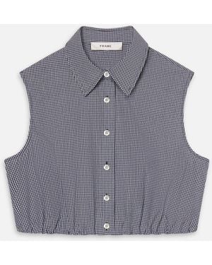 FRAME The Check Top - Blue