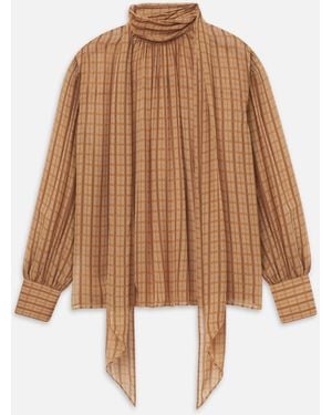FRAME The Lantern Blouse - Brown