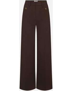 FRAME The Pixie Slim Palazzo Trouser Modernist Pocket - Brown