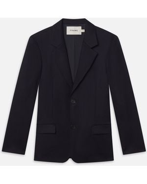 FRAME Single Breasted Blazer - Blue