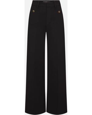 FRAME The Slim Palazzo Trouser - Black