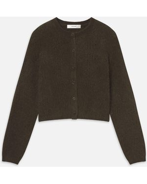 FRAME The Cashmere Airy Teddy Cardi - Green