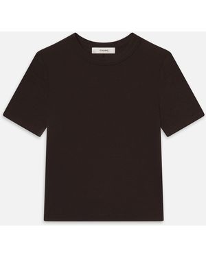 FRAME The Rib Baby Tee - Black