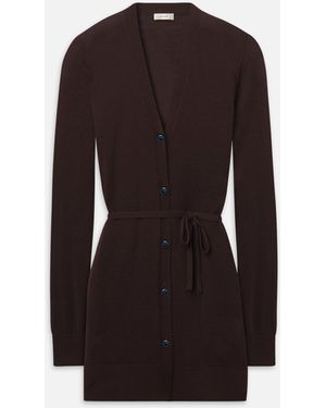 FRAME The Tie Waist Cardigan - Brown