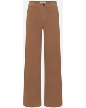 FRAME Le Slim Palazzo Harbor Pocket - Brown