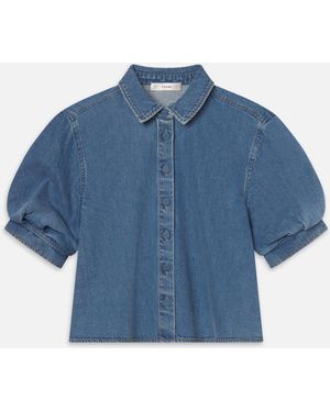 FRAME The Billow Sleeve Shirt - Blue