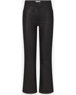 FRAME The Leather Reboot Crop - Black