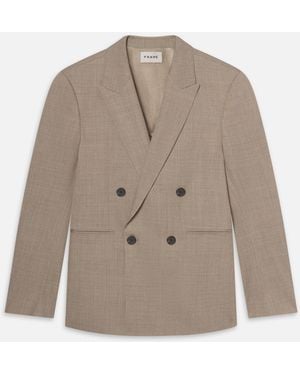 FRAME Double Breasted Blazer - Natural