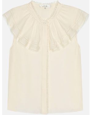FRAME The Lace Decor Soirée Top - White