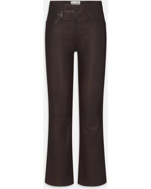 FRAME The Leather Reboot Crop - Black