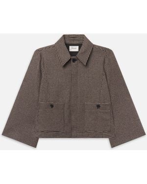 FRAME The Wool Mini Swing Jacket - Brown