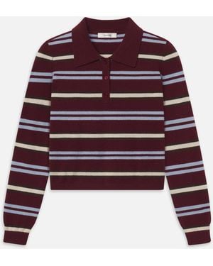 FRAME The Cashmere Weekender Polo - Red