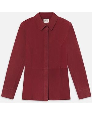 FRAME The Suede Shirt - Red