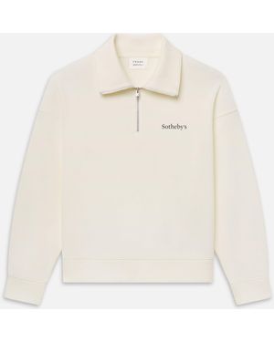 FRAME Sotheby's Half Zip Sweatshirt - White