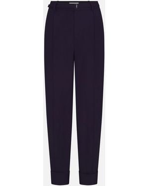FRAME The Cuffed Pleated Trouser - Blue