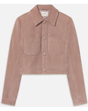 FRAME The Small Suede Jacket - Natural