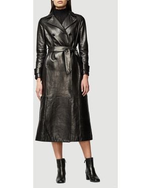 FRAME Leather Trench - Black