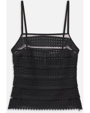 FRAME The Lattice Crochet Cami - Black