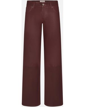 FRAME Le Slim Palazzo Leather - Purple