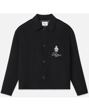 FRAME Ritz Wool Shirt - Black
