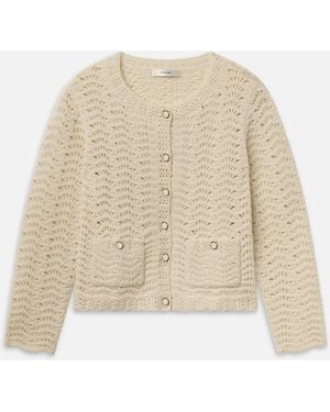 FRAME The Chevron Knit Cardi - White
