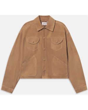 FRAME The Suede Utility Jacket - Natural