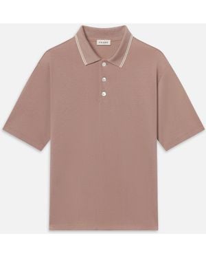 FRAME Light Pique Polo - Pink