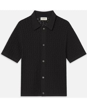 FRAME Open Stitch Cardigan - Black