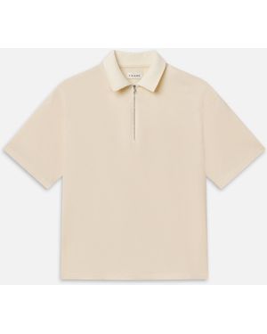 FRAME Zip Polo Shirt - White