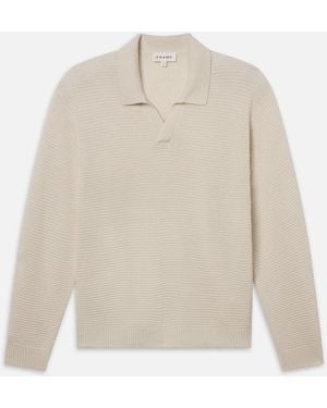 FRAME Textured Wool Cashmere Sweater - White