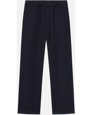 FRAME Drawstring Linen Pants - Blue