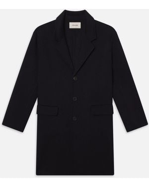 FRAME Double Face Wool Overcoat - Blue