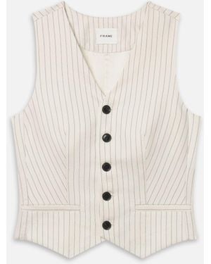 FRAME The Pinstripe Avenue Vest - White