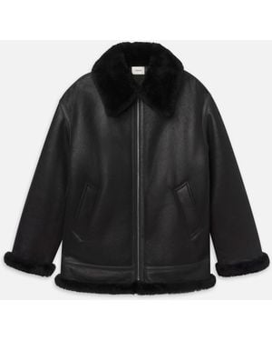 FRAME The Shearling Aviator Jacket - Black