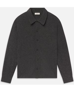 FRAME Boiled Wool Shirt Jumper - Black
