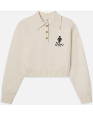 FRAME Ritz Crest Cashmere Jumper - White