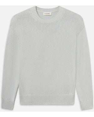 FRAME Cotton Silk Crewneck Jumper - White