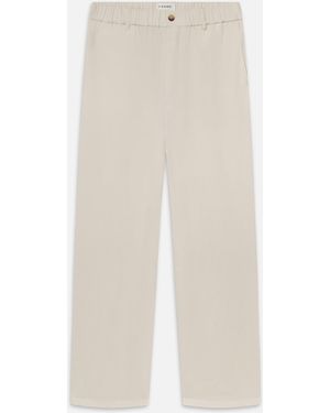 FRAME Relaxed Cotton Trousers - White