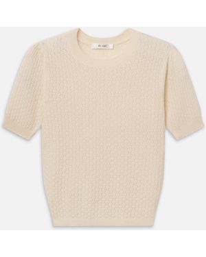 FRAME The Gathered Honeycomb Jumper - White