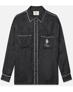 FRAME Ritz Pajama Shirt - Black